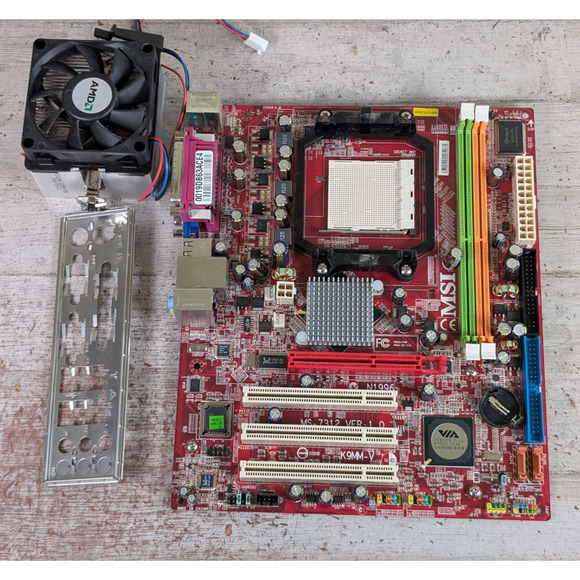 MSI K9MM-V MS7312 V1.0 MicroATX Motherboard AM2 mPGA940 AGP 1.5V PCI w Cooler - Picture 1 of 10